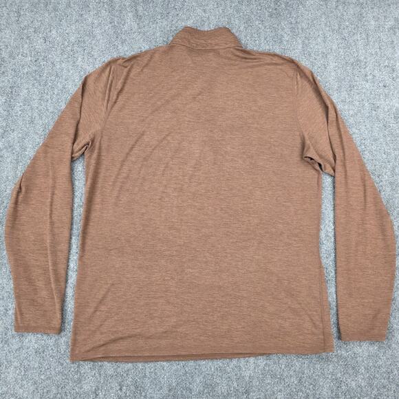 Vuori Pullover Men XL Brown Ease Performance 1/2 Half Zip 2.0 Long Sleeve Active - Picture 4 of 14